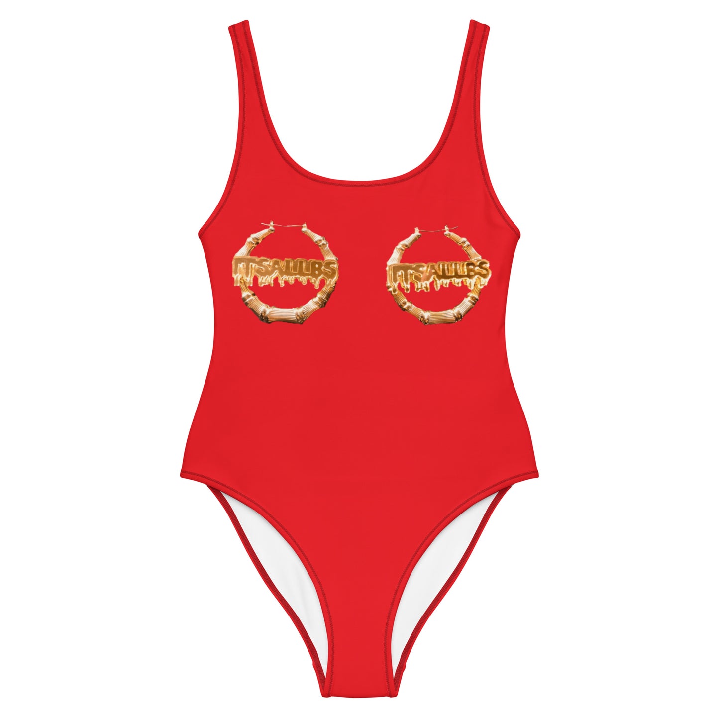 Red Bamboo One-Piece Swimsuit