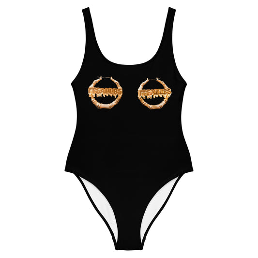 Black Bamboo One-Piece Swimsuit