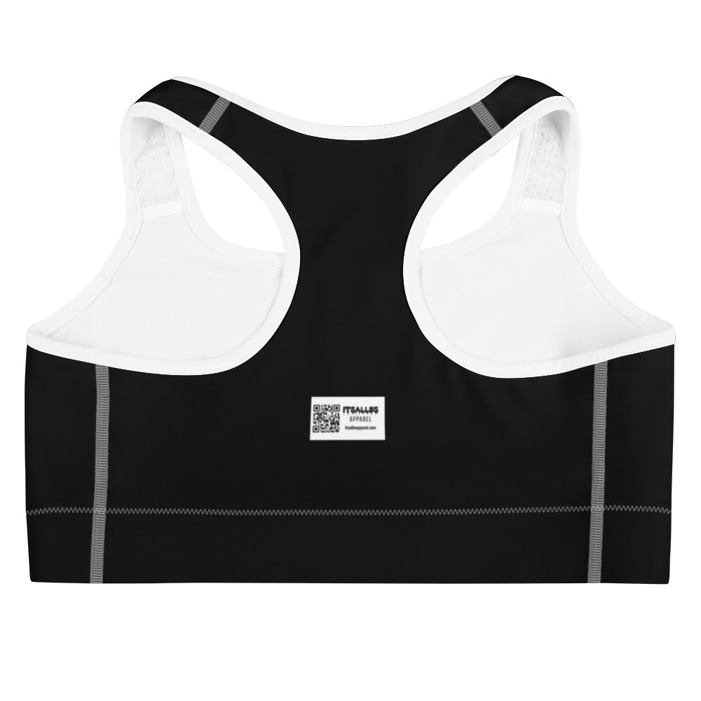 Black Logo Sports bra