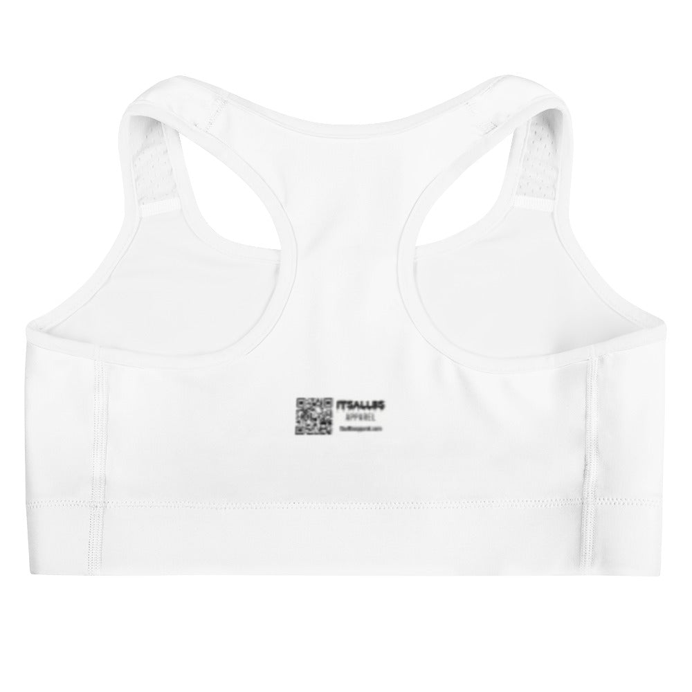 White Logo Sports bra