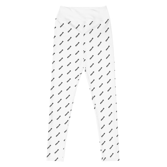 White Logo Yoga Leggings